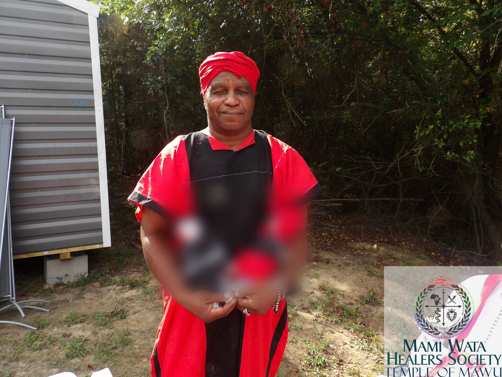 A peaceful expression on the face of an elder.