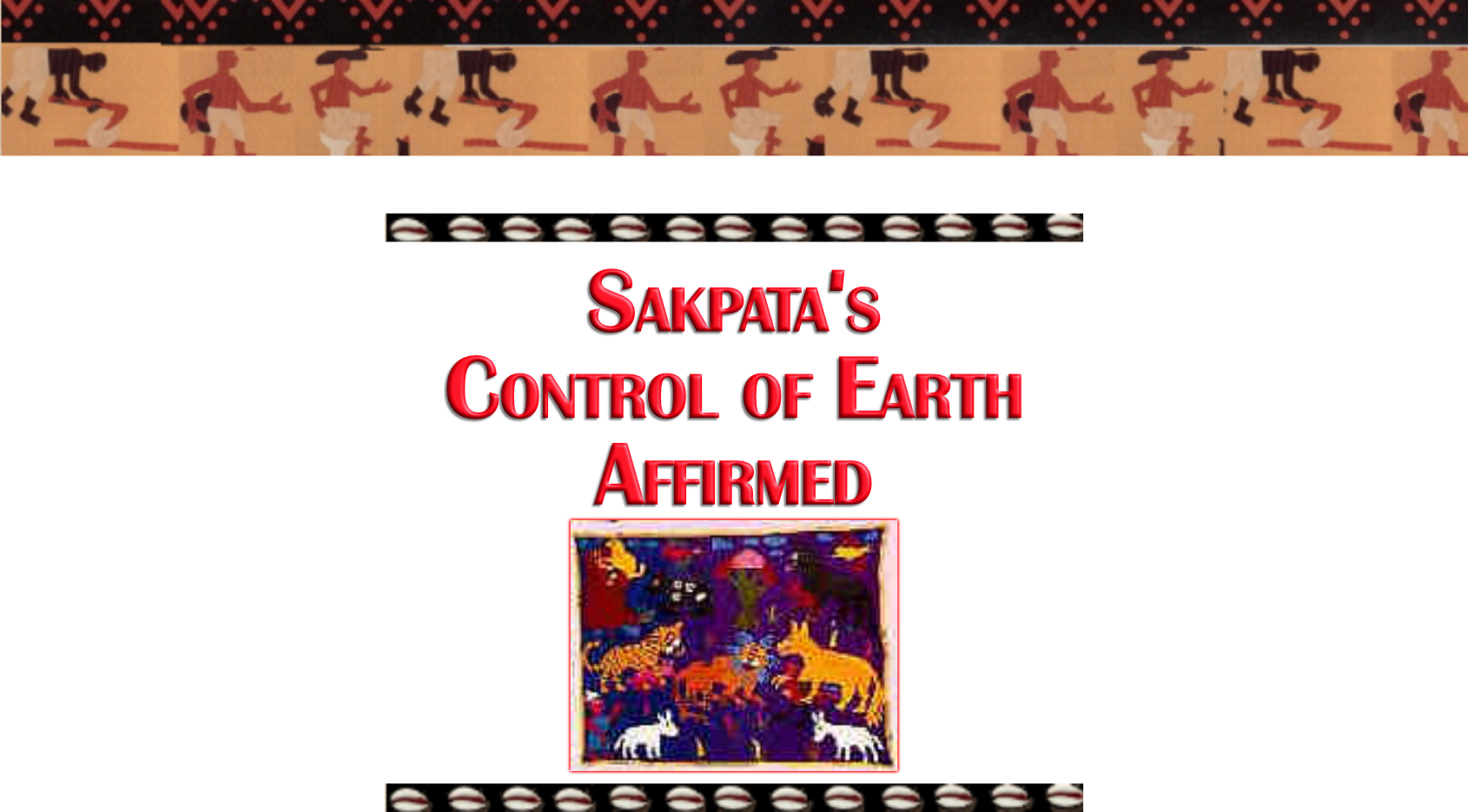 Sakpata's Control of Earth Affirmed