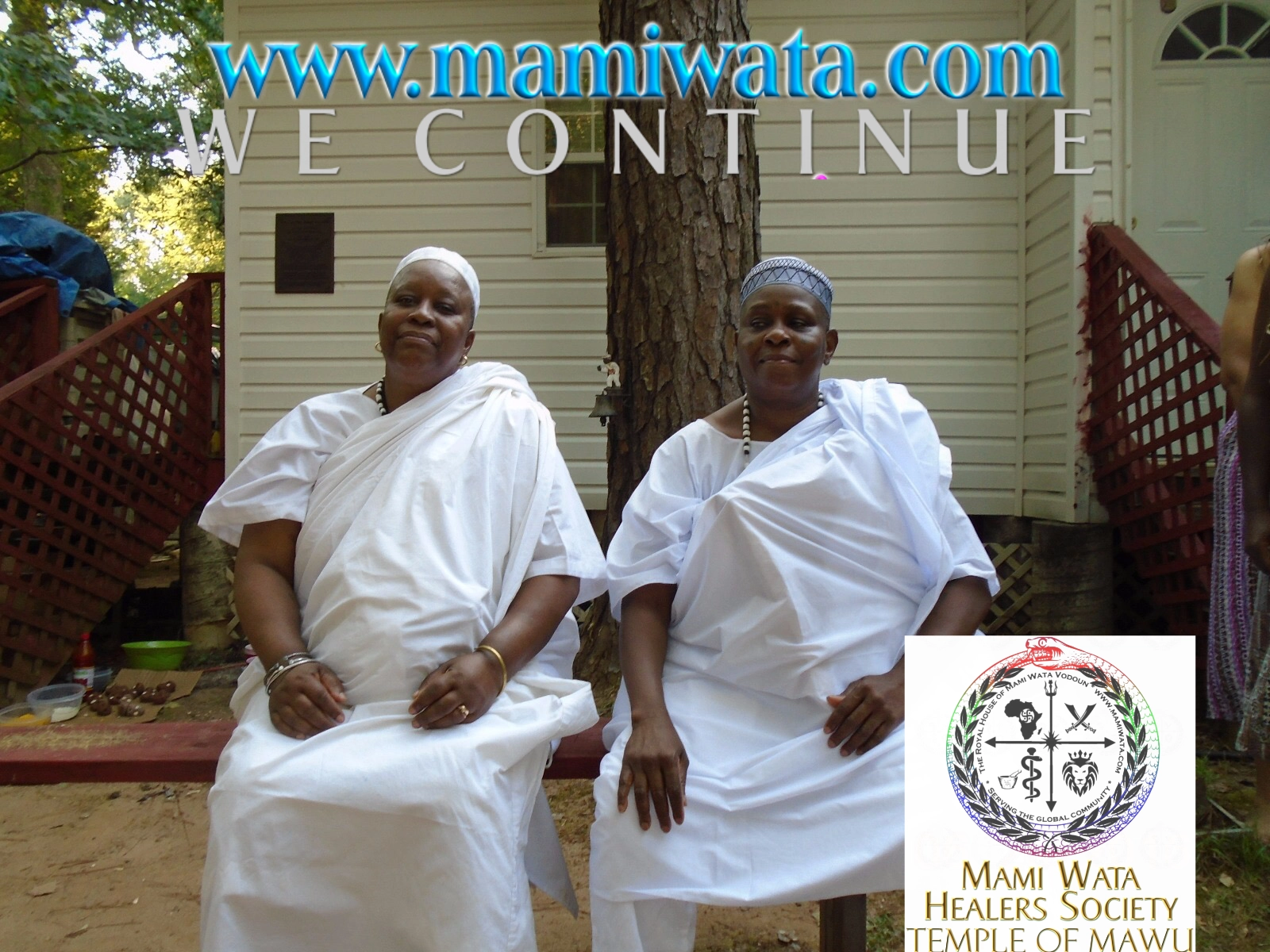 Founders of the Mami Wata Healers Society Temple of Mawu, Awonon Mama Zodede and  Awonon Mama Zogbe.