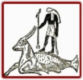 Uati and Osiris on their totems.