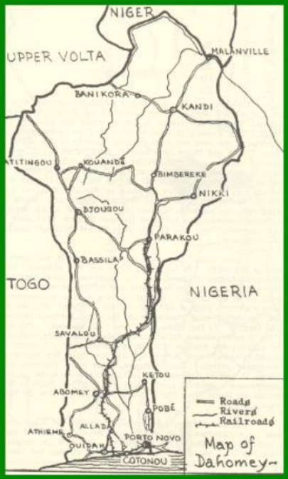 Map of The Western African coast.