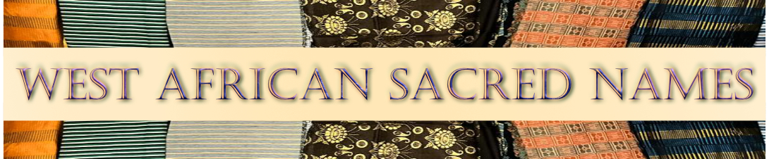 Article Title: West African Sacred Names.